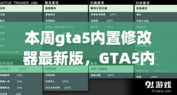 GTA5內(nèi)置修改器最新版，科技重塑游戲體驗！