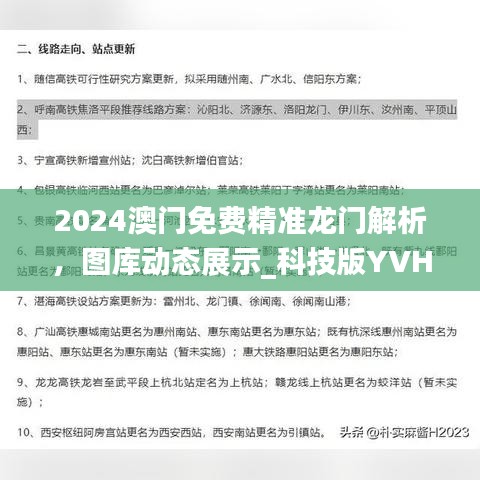 2024澳門免費(fèi)精準(zhǔn)龍門解析，圖庫動(dòng)態(tài)展示_科技版YVH464.54