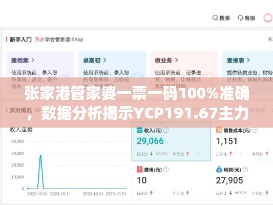 張家港管家婆一票一碼100%準(zhǔn)確，數(shù)據(jù)分析揭示YCP191.67主力版