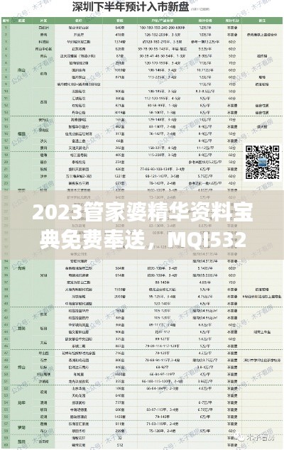 2023管家婆精華資料寶典免費(fèi)奉送，MQI532.64水晶版數(shù)據(jù)解讀