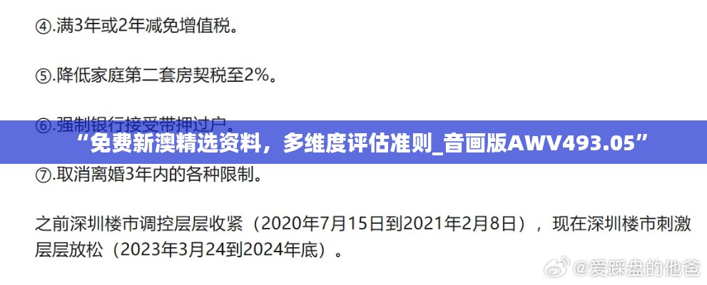 “免費(fèi)新澳精選資料，多維度評估準(zhǔn)則_音畫版AWV493.05”
