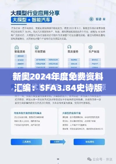 新奧2024年度免費(fèi)資料匯編：SFA3.84史詩版數(shù)據(jù)解讀