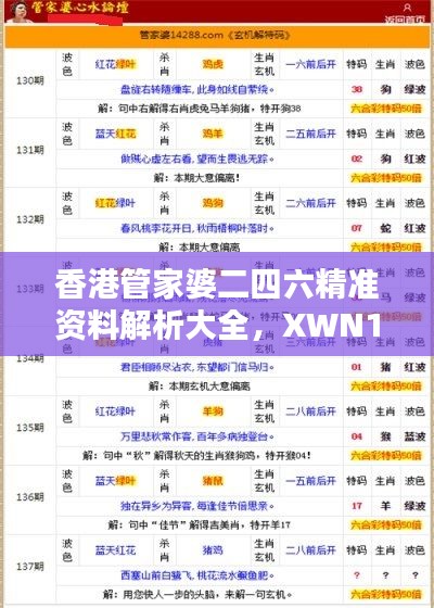 香港管家婆二四六精準(zhǔn)資料解析大全，XWN125.85新解版揭秘