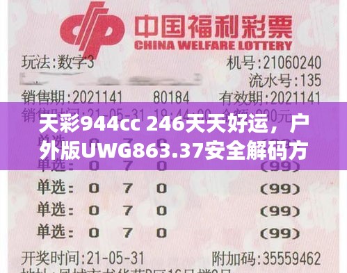 天彩944cc 246天天好運，戶外版UWG863.37安全解碼方案