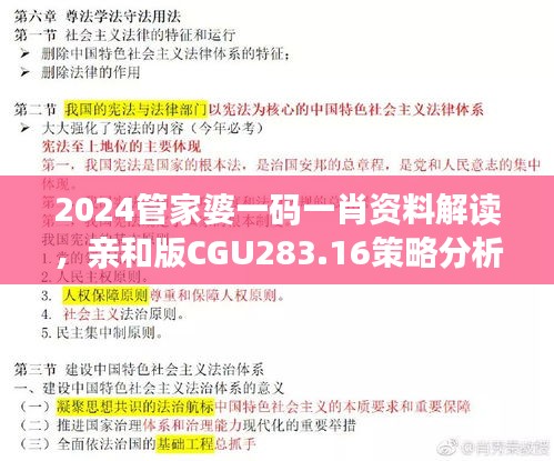 2024管家婆一碼一肖資料解讀，親和版CGU283.16策略分析