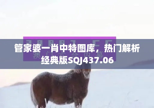 管家婆一肖中特圖庫，熱門解析經(jīng)典版SQJ437.06