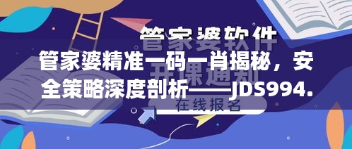 管家婆精準(zhǔn)一碼一肖揭秘，安全策略深度剖析——JDS994.53探索版