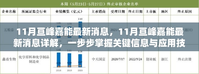 掌握關(guān)鍵信息與應用技能，詳解亙峰嘉能最新動態(tài)與消息