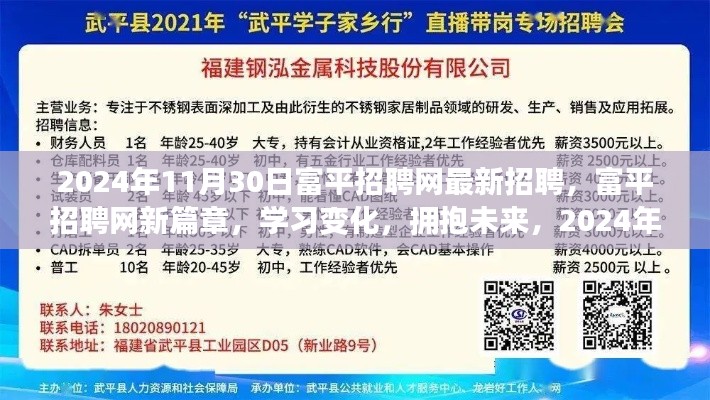 富平招聘網(wǎng)新篇章啟航，最新招聘信息與未來學(xué)習(xí)變化