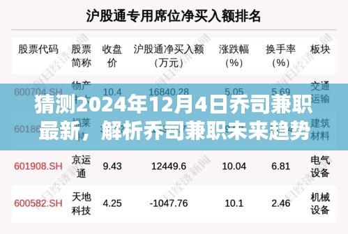 喬司兼職未來趨勢解析與預(yù)測，展望2024年12月4日的可能走向及影響