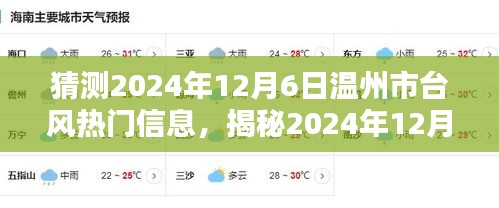 揭秘與預(yù)測，2024年溫州市臺風(fēng)熱門信息提前解讀與應(yīng)對準(zhǔn)備