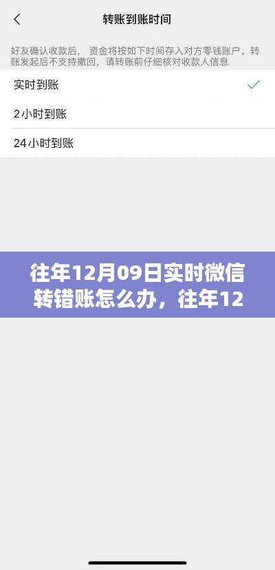 往年12月09日微信轉(zhuǎn)賬出錯應(yīng)對指南，實時策略與建議