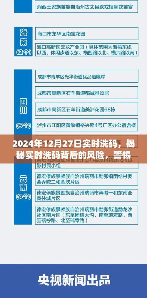 揭秘實時洗碼背后的風險，警惕違法犯罪行為（實時洗碼資訊，日期，2024年12月27日）