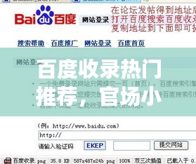 百度收錄熱門推薦，官場小說的世界