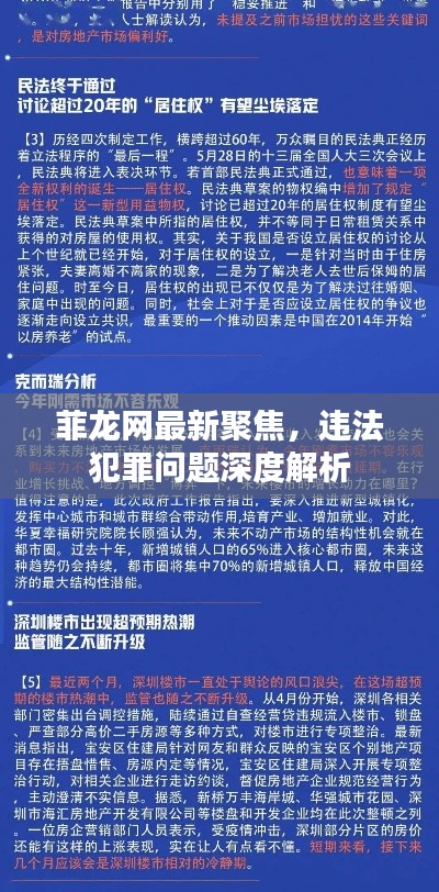 菲龍網(wǎng)最新聚焦，違法犯罪問題深度解析