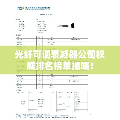 光纖可調(diào)衰減器公司權(quán)威排名榜單揭曉！